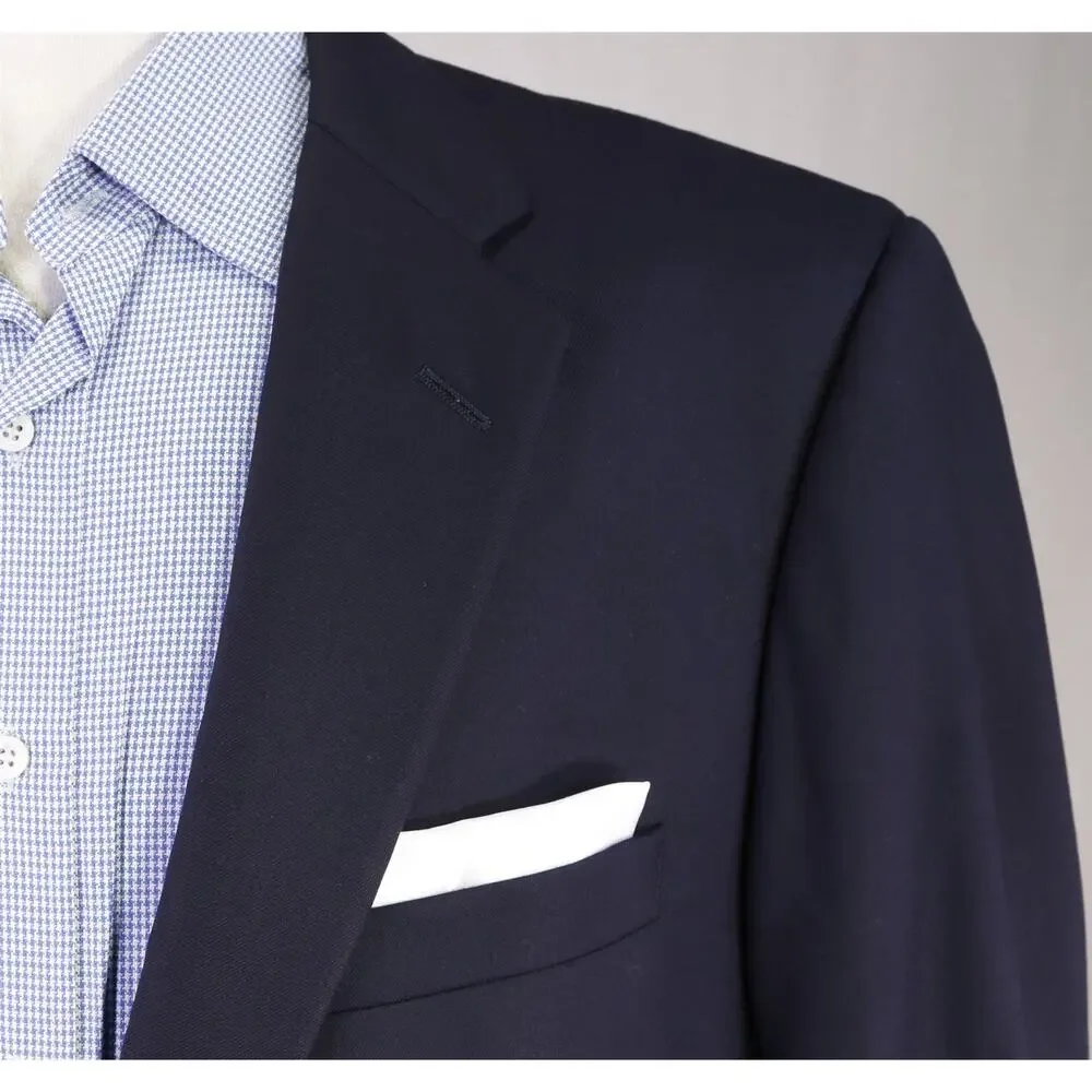 Maus & Hoffman Navy Blue 100% Cashmere 2-Btn Blazer Jacket 44S
